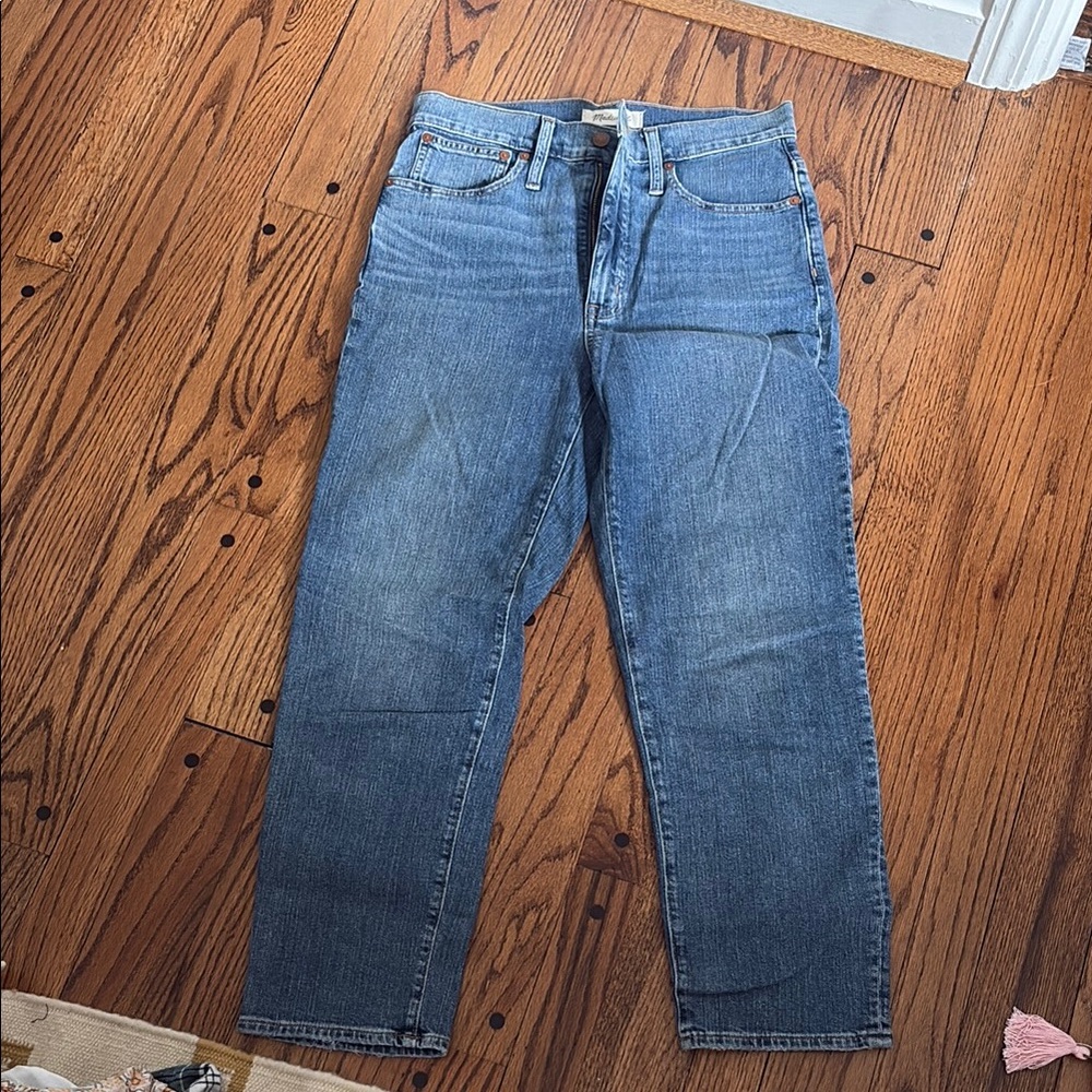 Madewell Blue Straight Jeans with Classic Indigo Wash